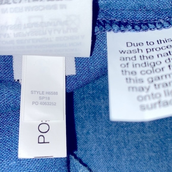 Madewell blue chambray top size small linen blend - Picture 5 of 5